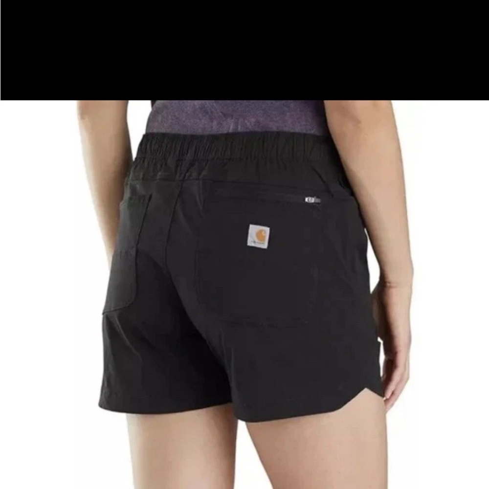Carhartt Women's Force Relaxed Fit Ripstop 5-Pocket Work Shorts XXL Black NWT